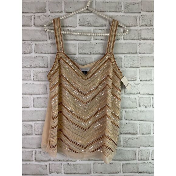 LIZ CLAIBORNE TANK TOP SLEEVELESS MULTICOLOR SEQUIN/EMBROIDERED BLOUSE - Picture 9 of 9